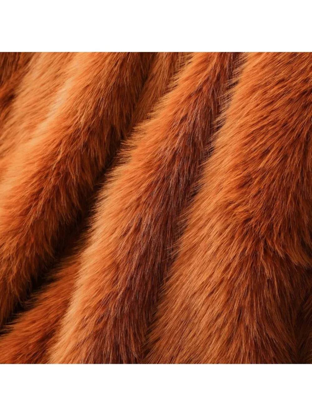 Cozy Luxury Orange Faux Fur Throw Blanket - Soft Fall Decor, 50